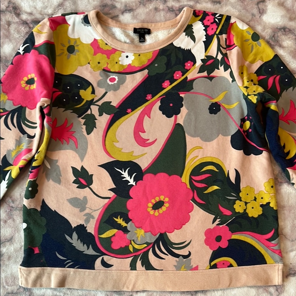Talbots Multicolor Floral Sweatshirt